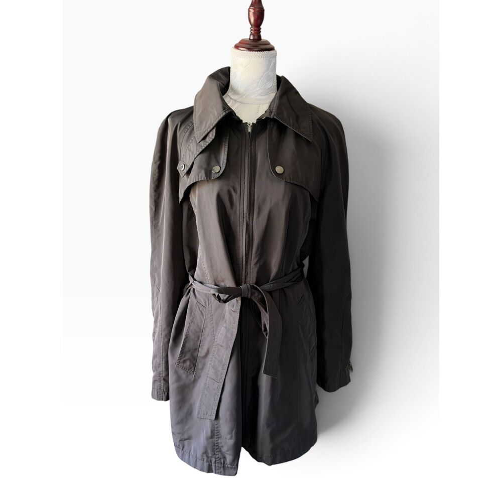 vintage DKNY lightweight zip-front trench coat